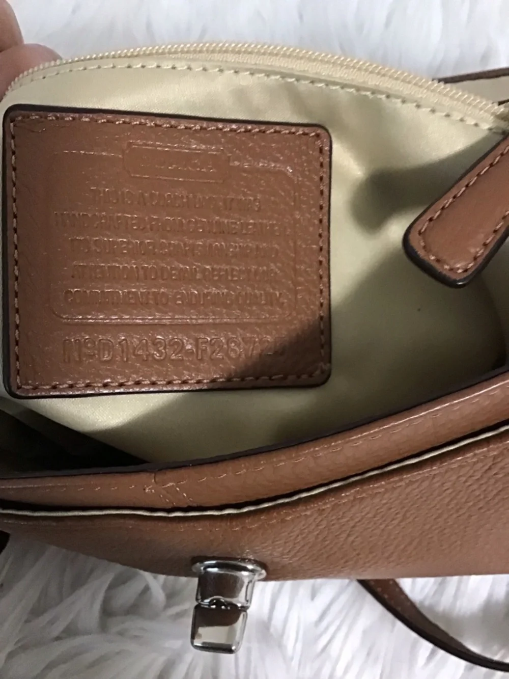 COACH Leather Flap Crossbody Bag Brown Pebble Leather Silver Hardware EUC